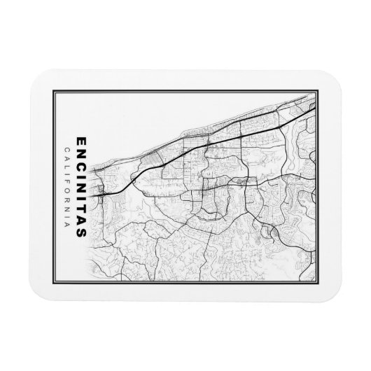 Encinitas Kaart Magneet (Horizontaal)
