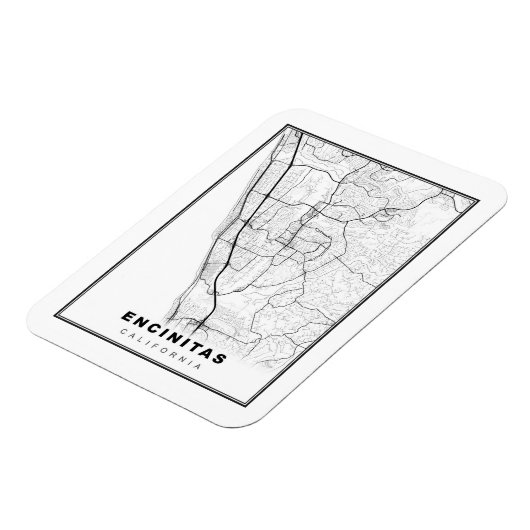 Encinitas Map Magneet (Linkerzijde)