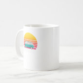 Encinitas Retro Sunset Surfing Hippie Van Graphic Koffiemok (Voorkant links)