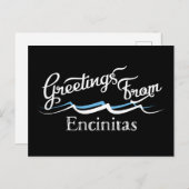 Encinitas-watergolven Briefkaart (Voorkant / Achterkant)