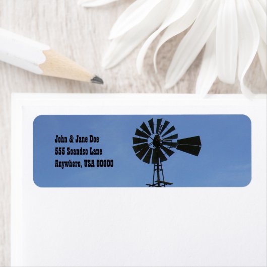 Encino, NM Windmill Etiket (Insitu)