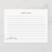 Enclosure Card Bridal Shower Recipe. Informatiekaartje (Achterkant)