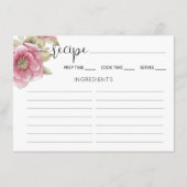 Enclosure Card Bridal Shower Recipe. Informatiekaartje (Voorkant)