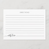 Enclosure Card Bridal Shower Recipe. Informatiekaartje (Achterkant)