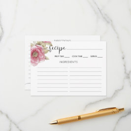 Enclosure Card Bridal Shower Recipe. Informatiekaartje