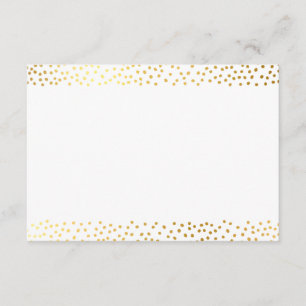 ENCLOSURE CARD chic rustige gold mini confetti Informatiekaartje