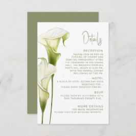 Enclosure Card Details for Wedding.  Informatiekaartje