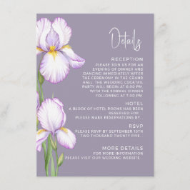 Enclosure Card Details for Wedding.  Informatiekaartje