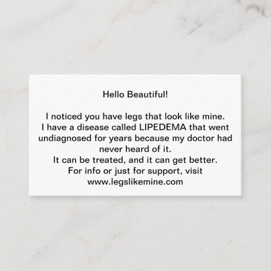 Enclosure Card Informatiekaartje (Voorkant)