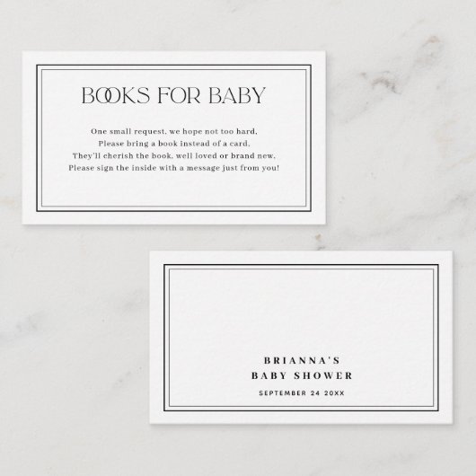 Enclosure Card Informatiekaartje (Voorkant / Achterkant)