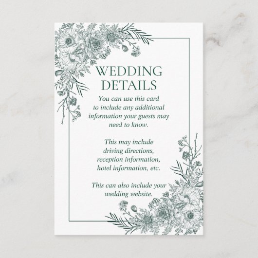 Enclosure Card Informatiekaartje (Voorkant)