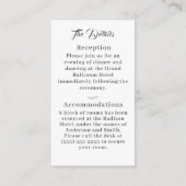 Enclosure Card Informatiekaartje (Achterkant)