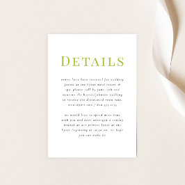 Enclosure Card Informatiekaartje