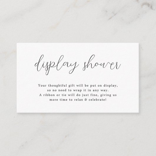 Enclosure Card Informatiekaartje (Voorkant)