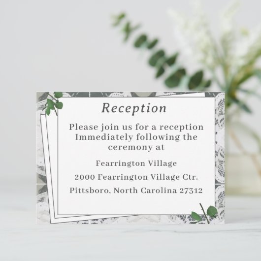 Enclosure Card Informatiekaartje (Staand voorkant)