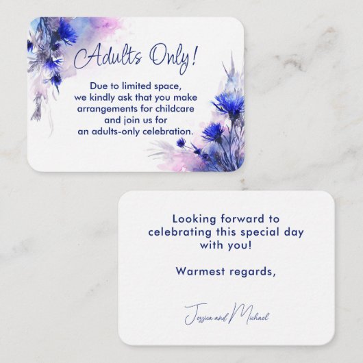 Enclosure Card Informatiekaartje (Voorkant / Achterkant)