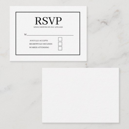 Enclosure Card Informatiekaartje (Voorkant / Achterkant)