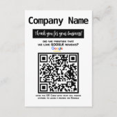 Enclosure Card - QR-code Google Business Review Informatiekaartje (Voorkant)