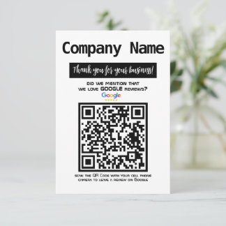 Enclosure Card - QR-code Google Business Review Informatiekaartje