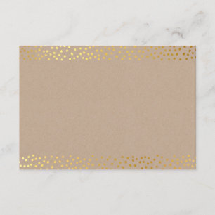 ENCLOSURE CARD rustic gold mini confetti kraft Informatiekaartje