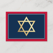 ENCLOSURE insert Bar Mitzvah logo QR code red navy Visitekaartje (Voorkant)