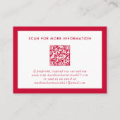 ENCLOSURE insert Bar Mitzvah logo QR code red navy Visitekaartje (Achterkant)
