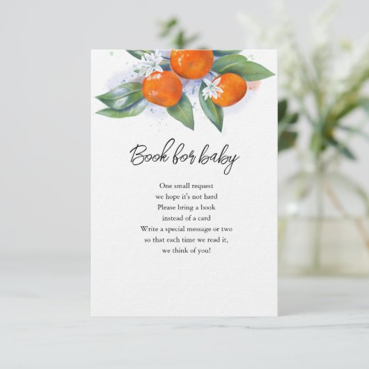 Enclosure Kaart BOEKEN VOOR BABY baby shower (Staand voorkant)