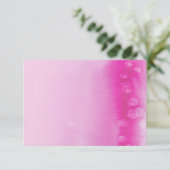ENCLOSURE KAART:: ombre waterverf fuschia roze Informatiekaartje (Staand voorkant)