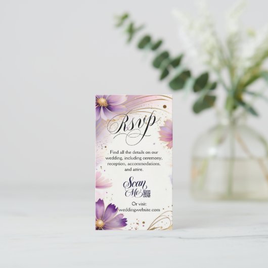 Enclosure Kaart - Scan Me RSVP QR-code (Staand voorkant)