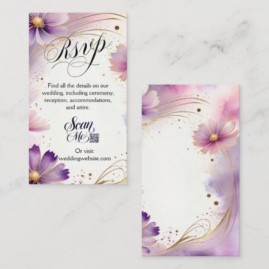 Enclosure Kaart - Scan Me RSVP QR-code (Voorkant / Achterkant)