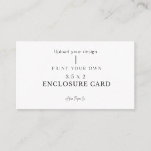 Enclosure Kaart: Upload en print uw eigen Kaart Visitekaartje