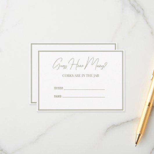 Enclosure Kaart voor Vrijgezellenfeest. (Voorkant / Achterkant in situ)