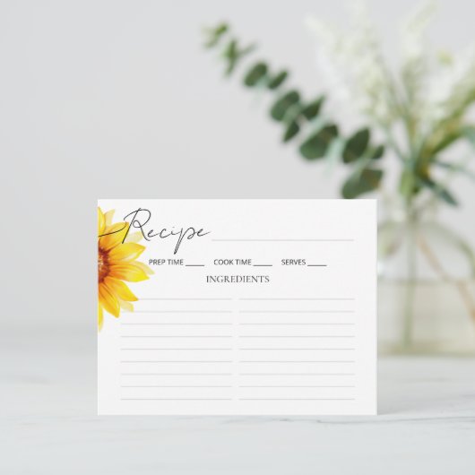 Enclosure Kaart Vrijgezellenfeest Recept. (Staand voorkant)