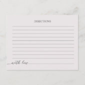 Enclosure Kaart Vrijgezellenfeest Recept. (Achterkant)