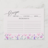 Enclosure Kaart Vrijgezellenfeest Recept. (Voorkant)