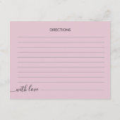 Enclosure Kaart Vrijgezellenfeest Recept. (Achterkant)