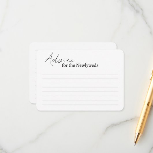 Enclosure Kaarten Advies voor een bruidsdouche. (Voorkant / Achterkant in situ)