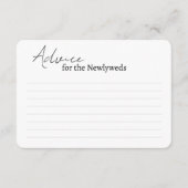 Enclosure Kaarten Advies voor een bruidsdouche. (Voorkant)