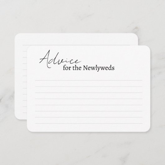 Enclosure Kaarten Advies voor een bruidsdouche. (Voorkant / Achterkant)