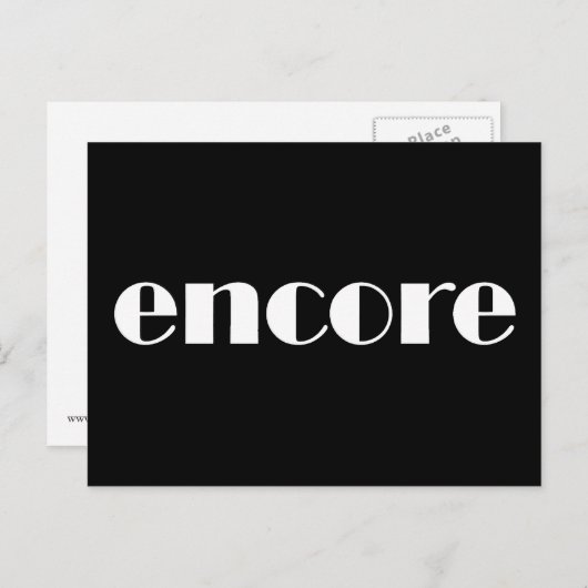 Encore Briefkaart (Voorkant / Achterkant)