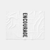 Encourage One Word Insrational Motivational Distre Fleece Deken (Voorkant (Horizontaal))