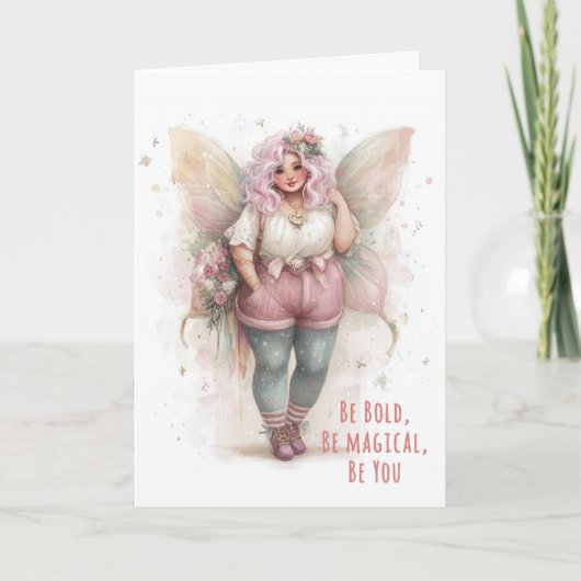 Encouragement Fairy Greeting Inspirational Quote Kaart (Voorkant)