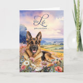 Encouragement German Shepherd Wildflower Meadow Kaart (Voorkant)