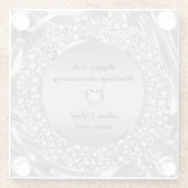 Encrusted diamonds en zilver 25e Jubileum Glazen Onderzetter (Achterkant)