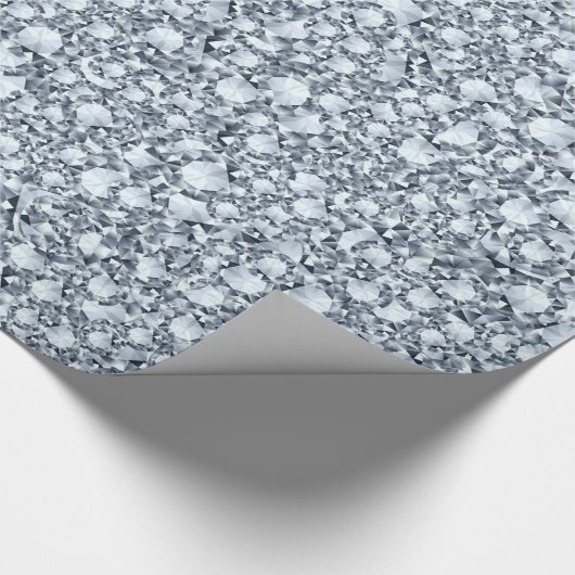 Encrusted Diamonds Look Glitter Cadeaupapier (Hoek)