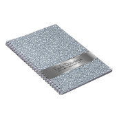 Encrusted Diamonds Look Glitter Patter Monogram Notitieboek (Rechterzijde)