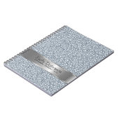 Encrusted Diamonds Look Glitter Patter Monogram Notitieboek (Linkerzijde)