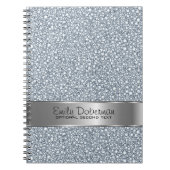 Encrusted Diamonds Look Glitter Patter Monogram Notitieboek (Voorkant)