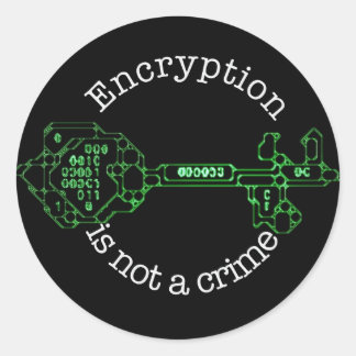 Encryptie is geen misdaad, Ronde Sticker