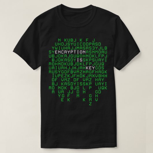 Encryption Design Security Programmer Cryptographe T-shirt (Design voorkant)